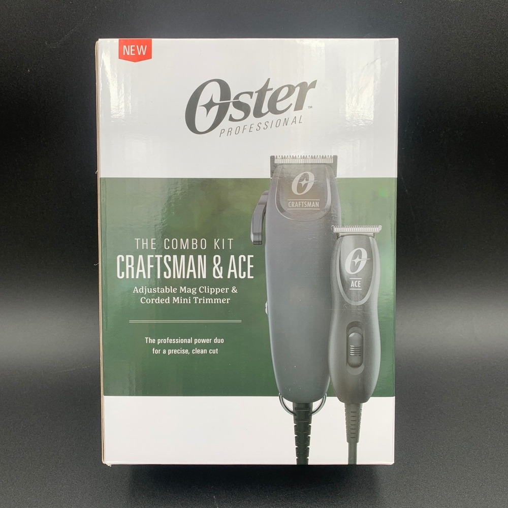 Oster Professional Craftsman & Ace Combo Kit Hair Clipper and Mini Trimmer New